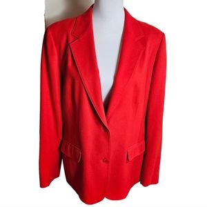 Vintage Pendleton 100% Virgin Wool Red Blazer Jacket Sz 12 ? Career Office Work
